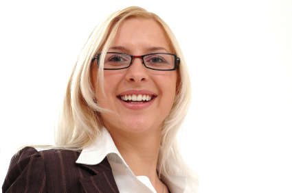 business woman smiling