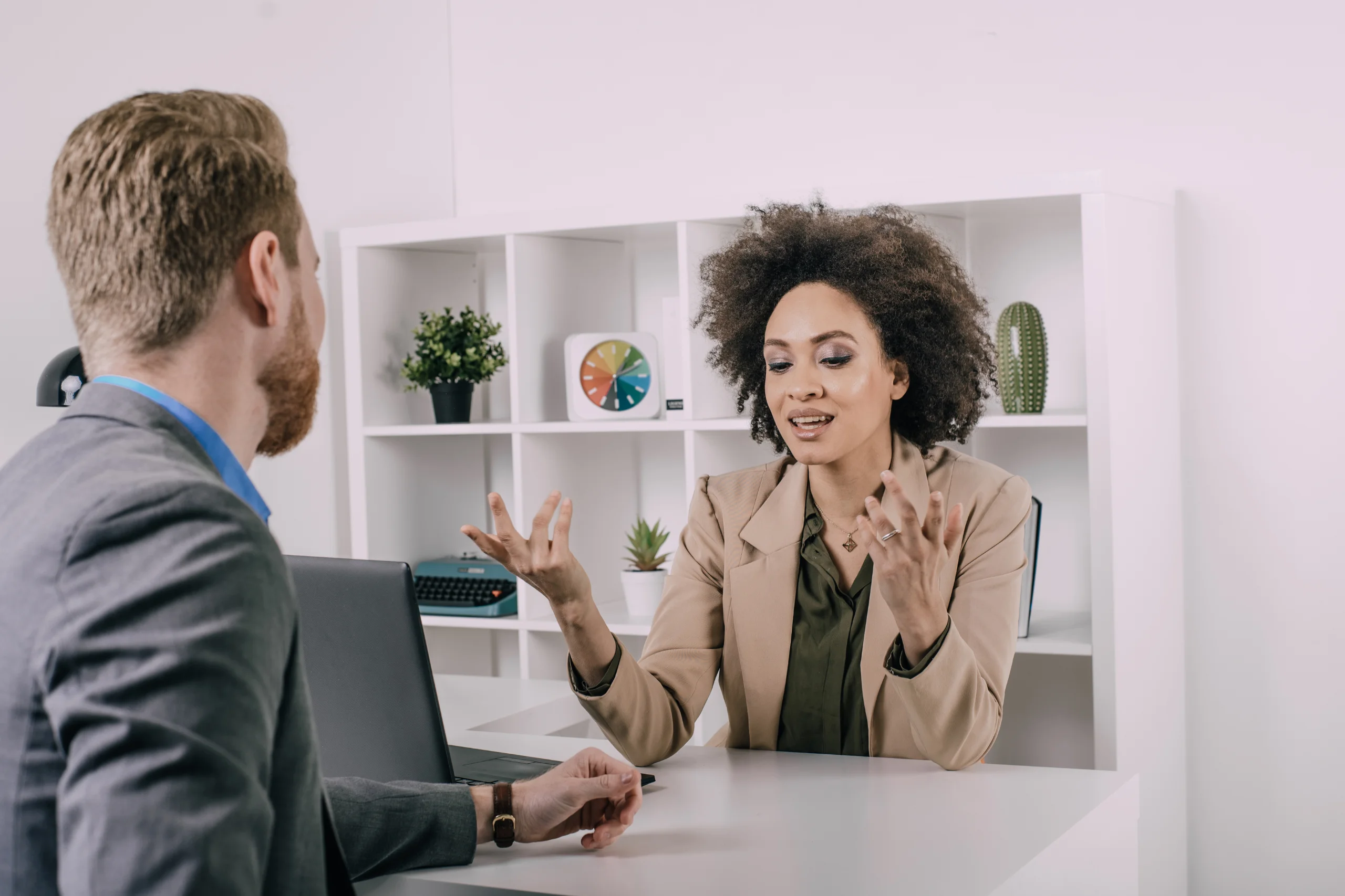 woman consulting financial advisor