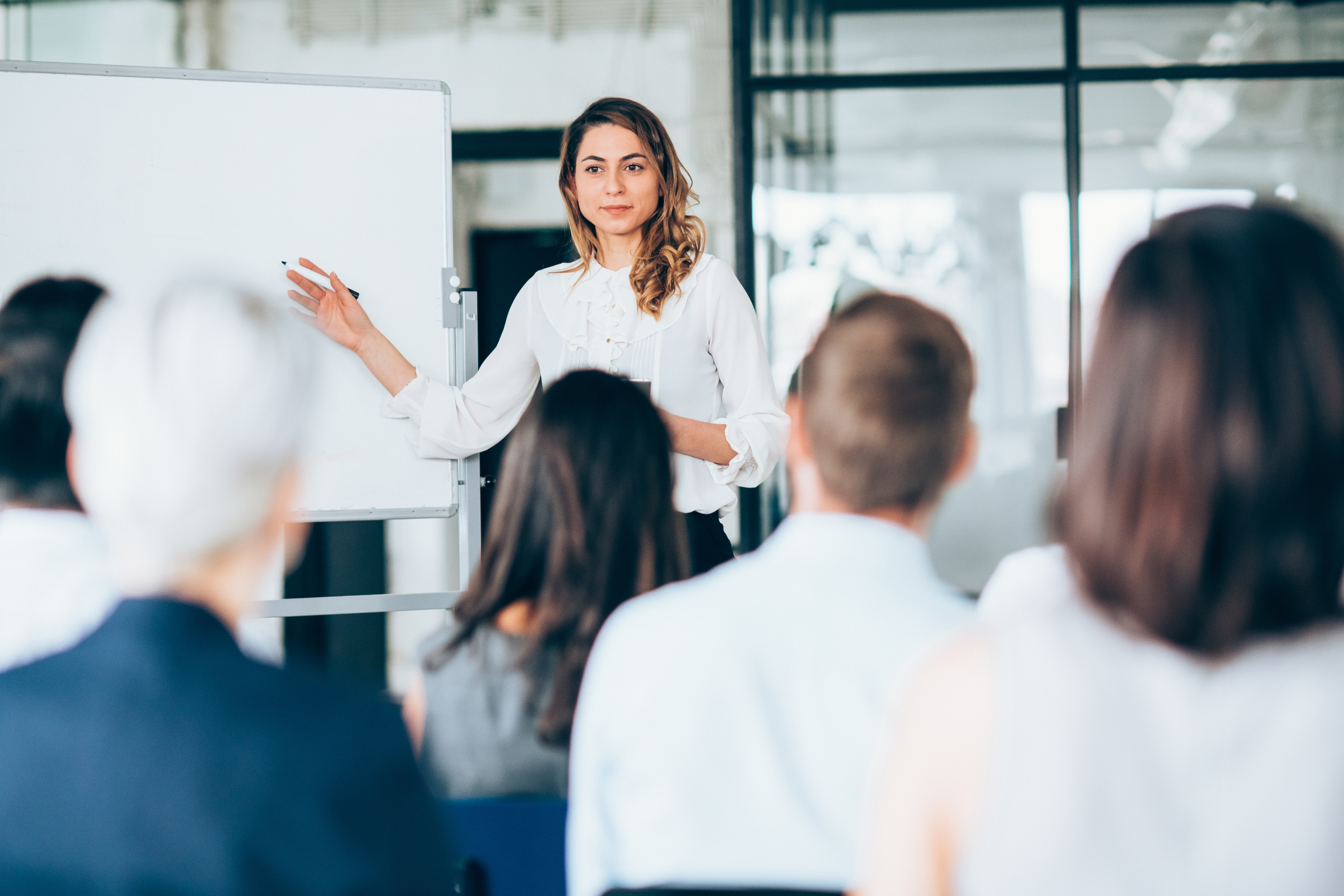 woman entrepreneur presenting